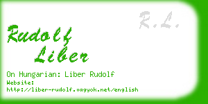 rudolf liber business card